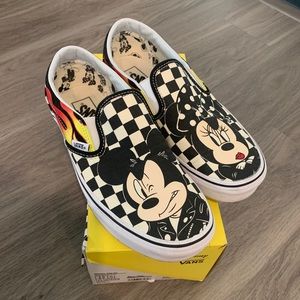 DISNEY x VANS Mickey and Minnie checkered slip on